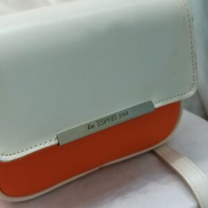 RARE Esprit Vintage Orange and White Crossbody Bag